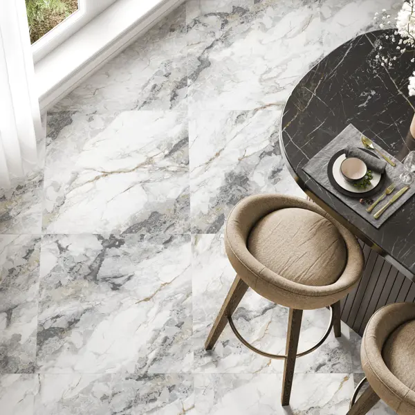 Глазурованный керамогранит Alma Ceramica Galapagos 07 60x60 см 1.8 м² матовый цвет белый