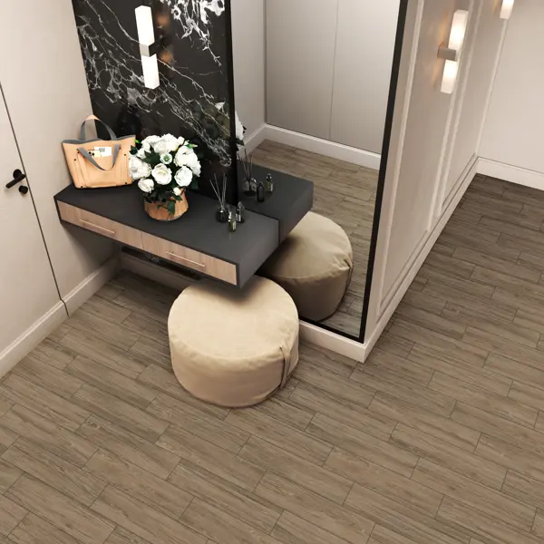 Глазурованный керамогранит Alma Ceramica Living Wood 44 15.1x60.2 см 1.82 м² матовый цвет коричневый