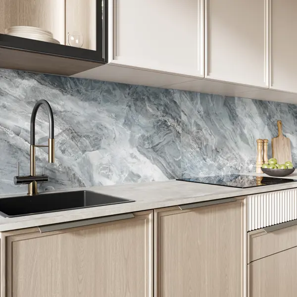 Глазурованный керамогранит Alma Ceramica Ocean 06 60x120 см 1.44 м² матовый цвет голубой