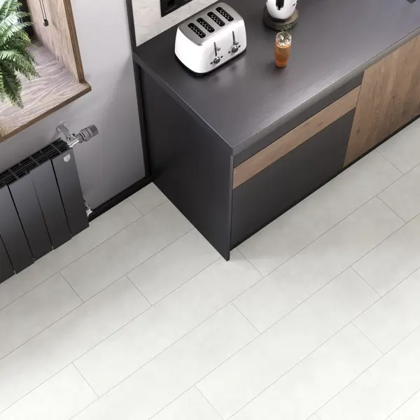 Глазурованный керамогранит Alma Ceramica Panteon 07 20x90 см 1.62 м² матовый цвет белый