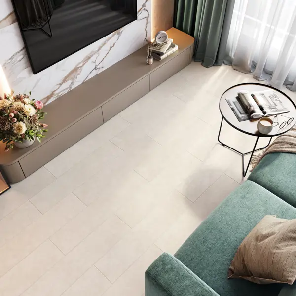 Глазурованный керамогранит Alma Ceramica Salma 40 20x90 см 1.62 м² матовый цвет светло-бежевый