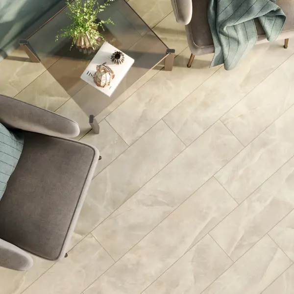 Глазурованный керамогранит Alma Ceramica Seline 40 20x90 см 1.62 м² матовый цвет бежевый