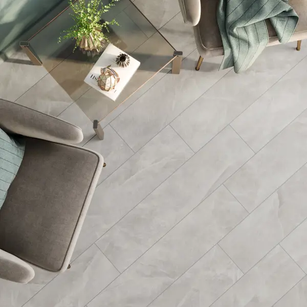 Глазурованный керамогранит Alma Ceramica Seline 70 20x90 см 1.62 м² матовый цвет серый