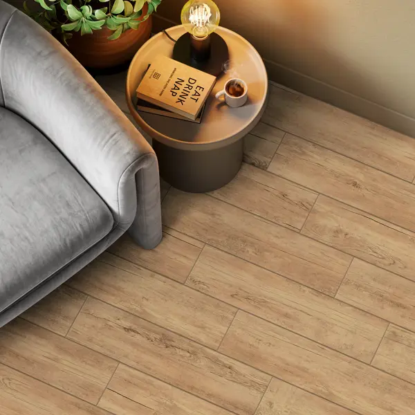 Глазурованный керамогранит Alma Ceramica Shanti 40 15.1x60.2 см 1.82 м² матовый цвет бежевый
