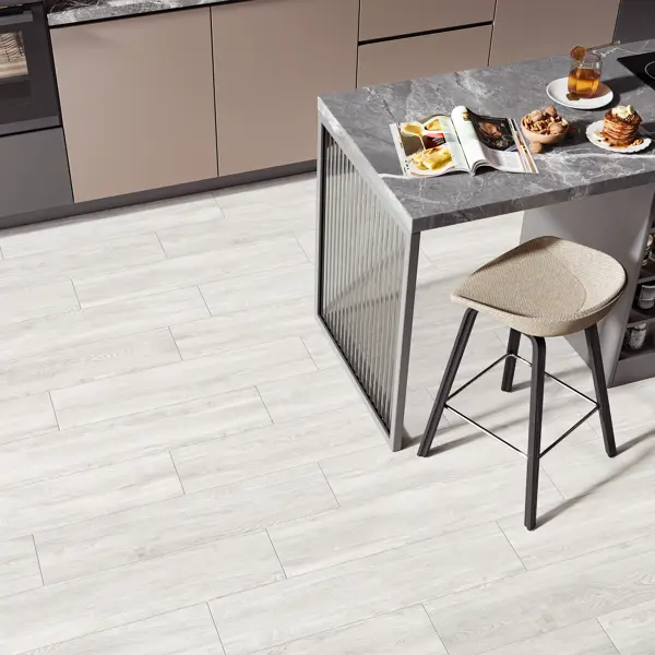 Глазурованный керамогранит Alma Ceramica Tanzania 07 20x90 см 1.62 м² матовый цвет светло-серый