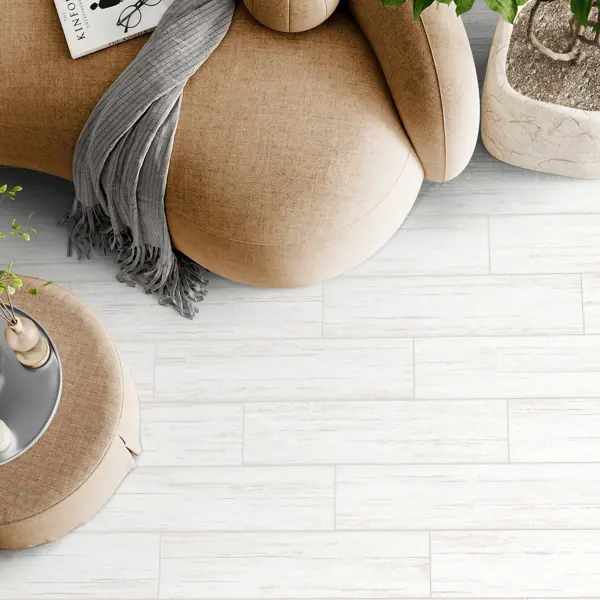 Глазурованный керамогранит Alma Ceramica Timber 07 15.1x60.2 см 1.82 м² матовый цвет белый