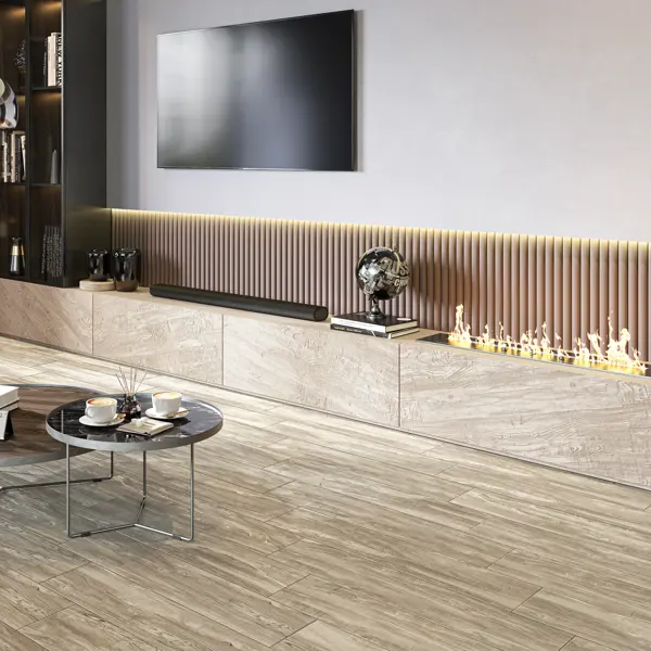 Глазурованный керамогранит Alma Ceramica Wonderwood GFA92WDW44R 20x90 см 1.62 м² матовый цвет коричневый