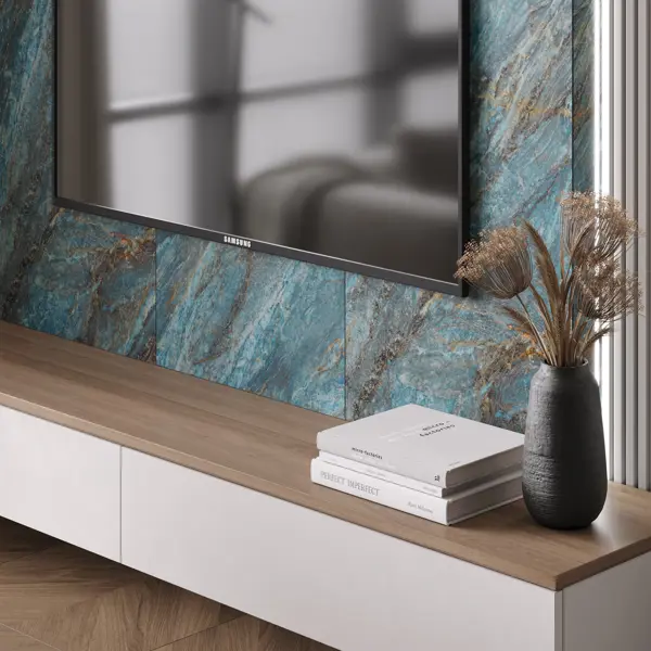 Глазурованный керамогранит Ceradim Beam Turquoise 60x120 см 1.44 м² лаппатированный цвет бирюзовый