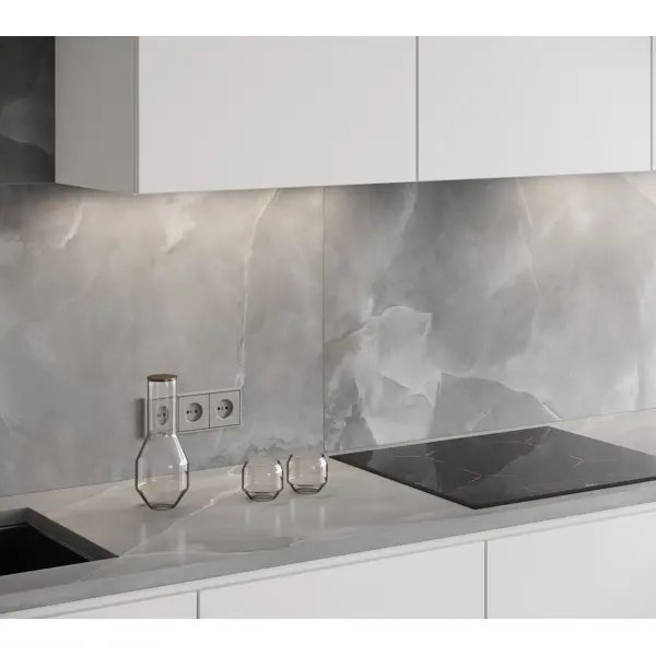 Глазурованный керамогранит Ceradim Snowy Night 60x120 см 1.44 м² лаппатированный цвет серый