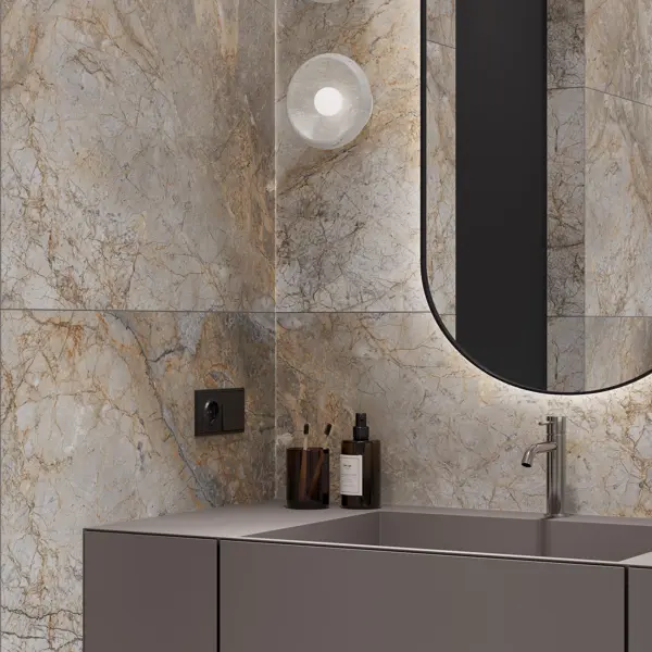 Глазурованный керамогранит Ceradim Spark 60x120 см 1.44 м² лаппатированный цвет коричневый