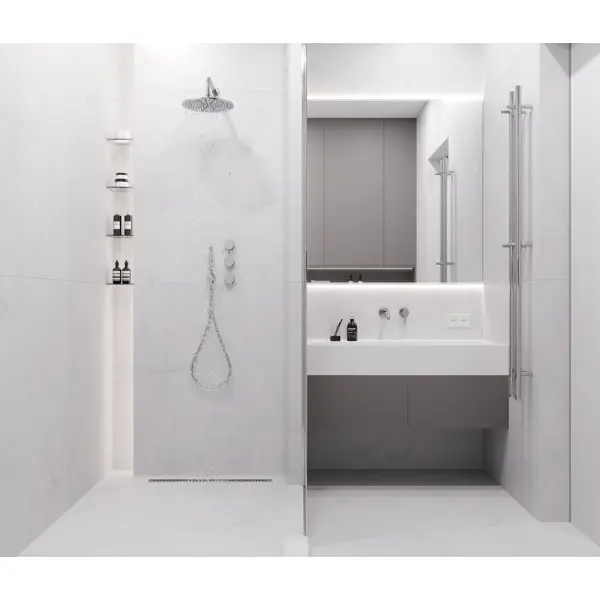 Глазурованный керамогранит Ceradim Verona Ice Карвинг 60x120 см 1.44 м² лаппатированный цвет светло-серый