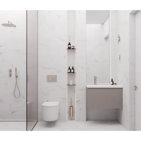 Глазурованный керамогранит Ceradim Verona Natural Карвинг 60x120 см 1.44 м² матовый цвет белый
