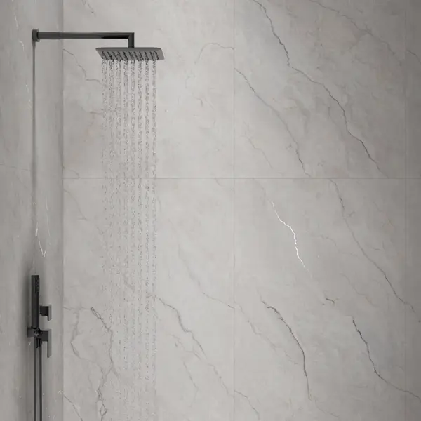Глазурованный керамогранит Creanza Lumiere 80x160 см 2.56 м² матовый цвет светло-серый