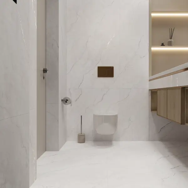 Глазурованный керамогранит Creanza Lumiere 80x80 см 1.92 м² матовый цвет светло-серый