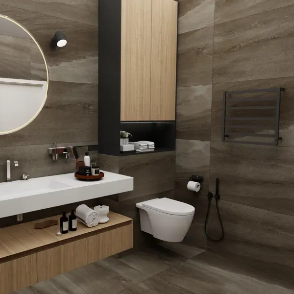 Глазурованный керамогранит Duna Damasco Antracite Sugar 60x120 см 1.44 м² матовый цвет черный