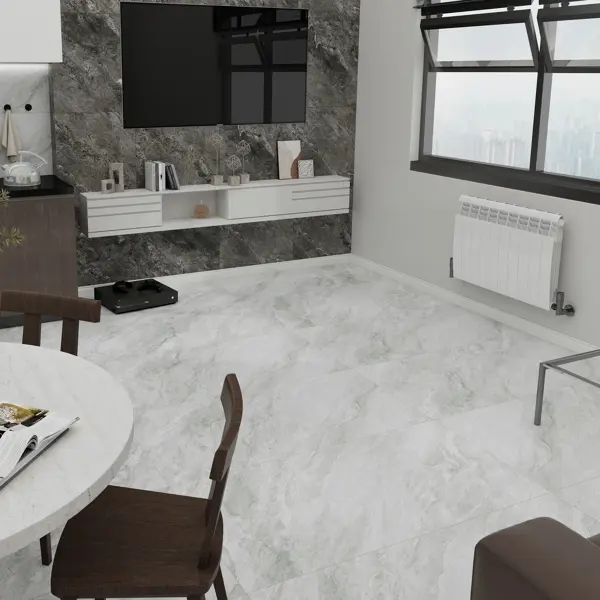 Глазурованный керамогранит Duna Scion Grey Reflex Punch 60x120 см 1.44 м² лаппатированный цвет серый
