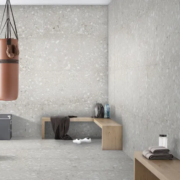 Глазурованный керамогранит Flakestone 60x120 см 1.44 м² матовый цвет серый