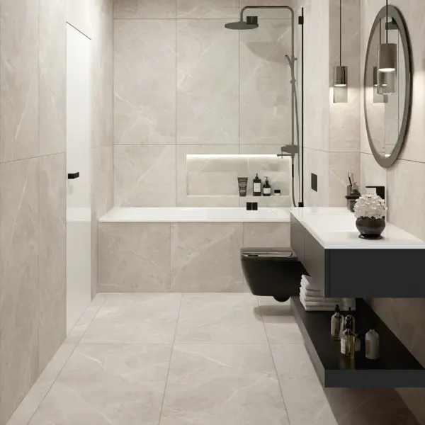 Глазурованный керамогранит Global Tile Amrita 60x120 см 1.44 м² матовый цвет серо-бежевый