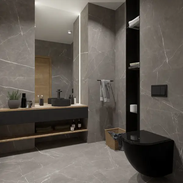 Глазурованный керамогранит Global Tile Encanto_GT 60x120 см 1.44 м² лаппатированный цвет серый