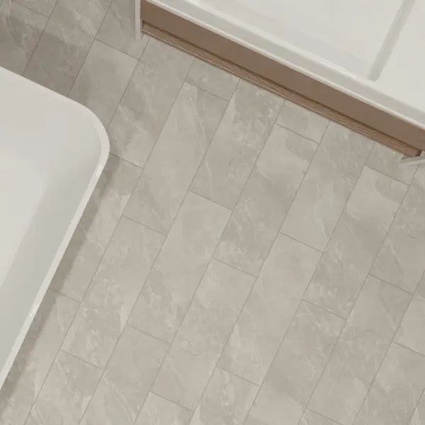 Глазурованный керамогранит Global Tile Fog_GT 19.7x60 см 1.182 м² матовый цвет светло-серый