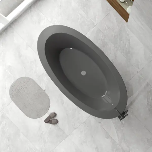 Глазурованный керамогранит Global Tile Pandora 60x120 см 1.44 м² матовый цвет светло-серый
