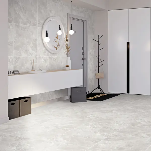 Глазурованный керамогранит Грация 60x60 см 1.8 м² матовый цвет серый
