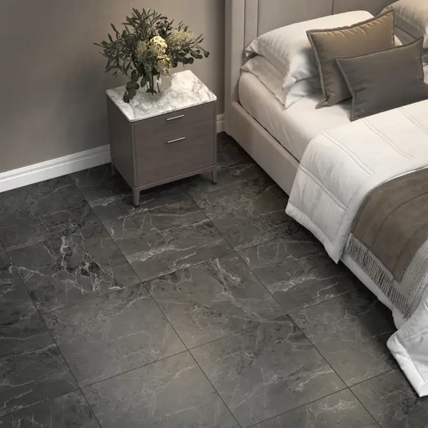 Глазурованный керамогранит Kerama Marazzi Лоди 59.5x59.5 см 1.44 м² матовый цвет черный