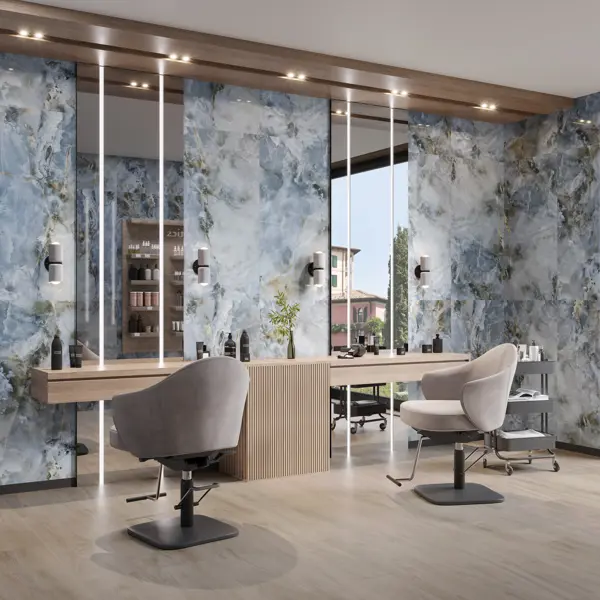 Глазурованный керамогранит Kerama Marazzi Мерибель 59.5x119.1 см 1.434 м² гладкий цвет синий