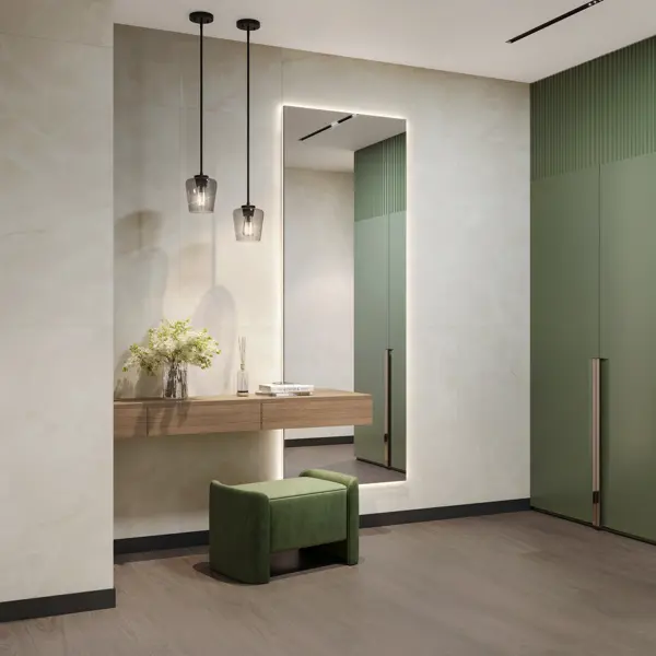 Глазурованный керамогранит Kerama Marazzi Шамони 59.5x119.1 см 1.434 м² гладкий цвет светло-бежевый