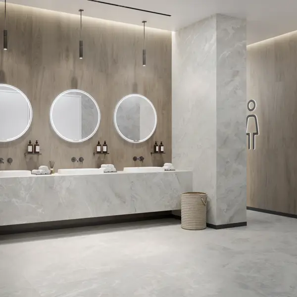 Глазурованный керамогранит Kerama Marazzi Тренто 59.5x119.1 см 1.434 м² гладкий цвет серый
