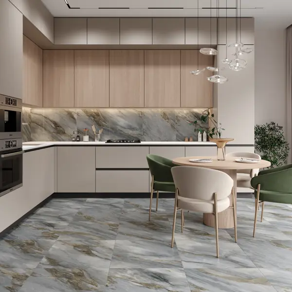 Глазурованный керамогранит LB Ceramics Врубель 60x60 см 1.8 м² sugar-эффект цвет темно-серый