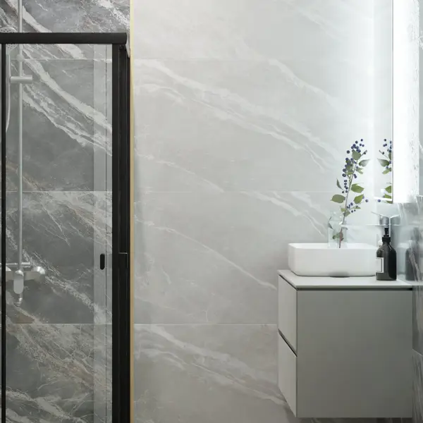 Глазурованный керамогранит LC209 120x60 см 1.44 м² лаппатированный цвет серый
