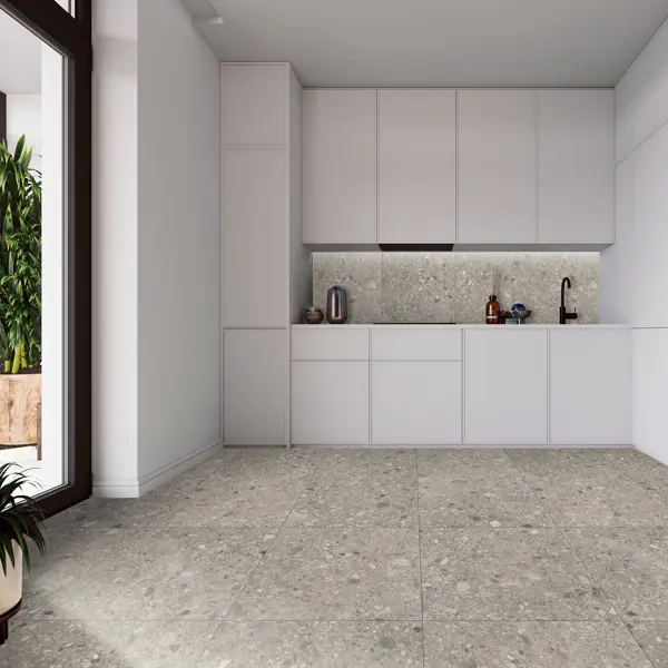 Глазурованный керамогранит Мегаполис-01 60x60 см 1.8 м² матовый цвет серый