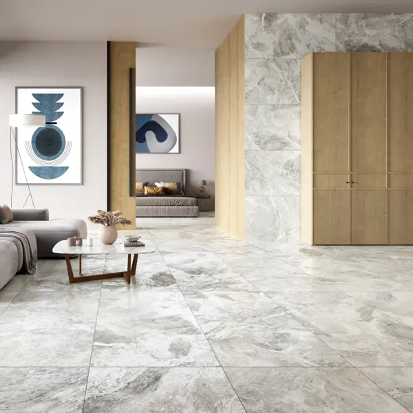Глазурованный керамогранит Oceanic Silver Carving 60x120 см 1.44 м² матовый цвет серый