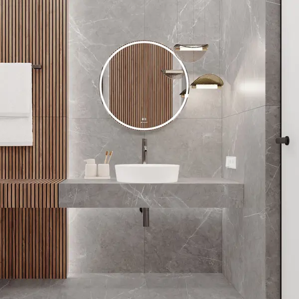 Глазурованный керамогранит Pietra Grey 60x120 см 1.44 м² матовый цвет серый