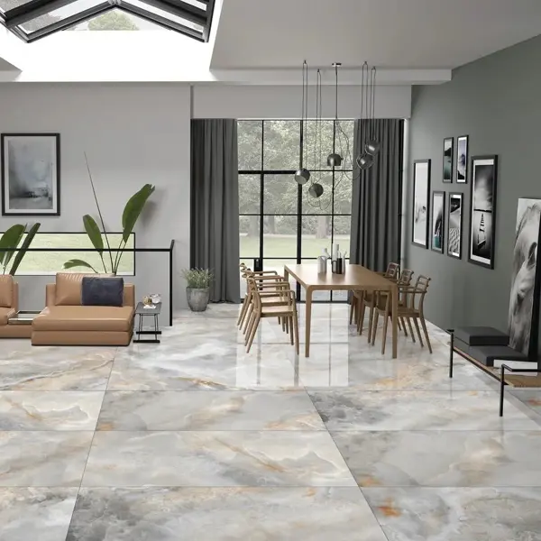Глазурованный керамогранит SR203 120x60 см 1.44 м² глянцевый цвет серый