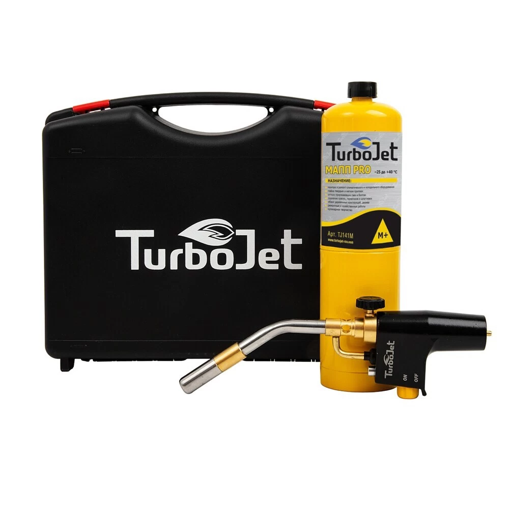 Горелка с газовым баллоном Turbojet TJ757-M Kit с пьезоподжигом и регулятором