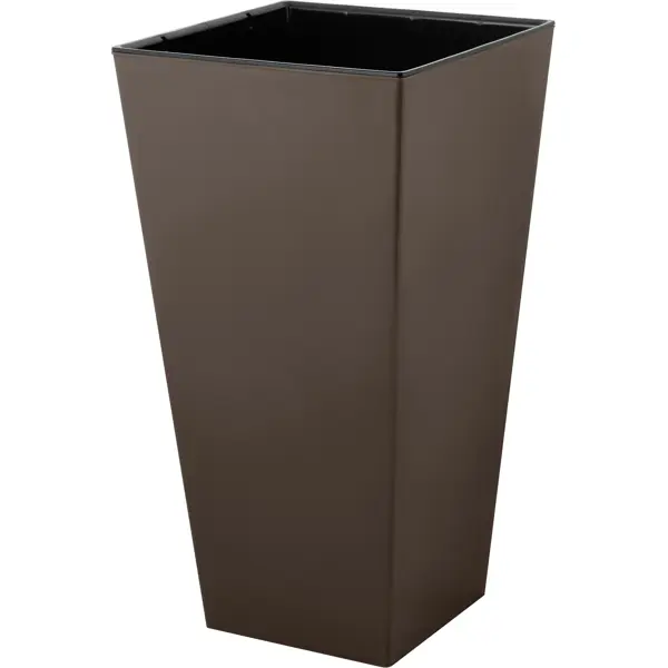 Горшок цветочный Ingreen Лондон Куб 25x25x47 см v19.4 л пластик французский платан