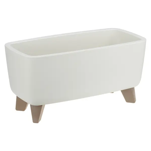 Горшок для цветов Idea Флориан 20x39x24.1 см v12.19 л пластик белый с автополивом на ножках