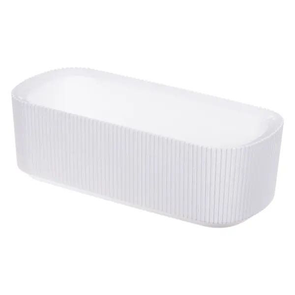 Горшок для цветов Idea Стрип 13x29x14.68 см v 1.7 л пластик белый