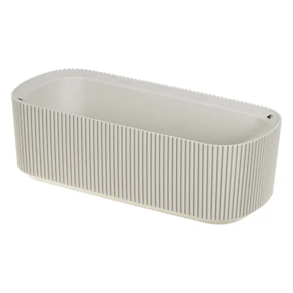 Горшок для цветов Idea Стрип 13x29x14.89 см v 1.7 л пластик кремовый