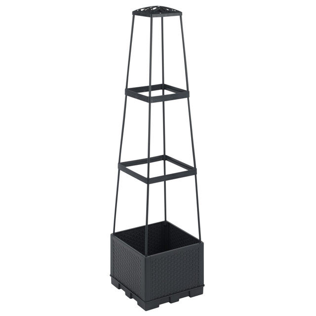 горшок напольный для вьющихся растений PARK 15л 28x28x114см пластик черный