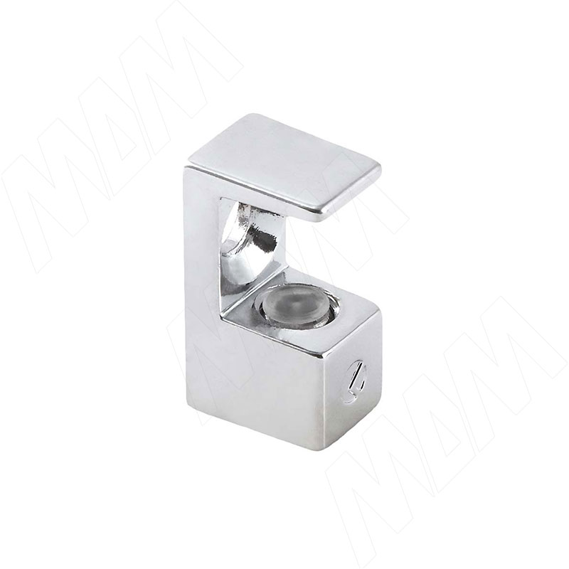 GRACE Полкодержатель для стеклянных полок толщиной 8 мм, под саморез, хром (1 61210 10 KB)