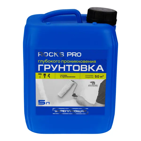 Грунтовка глубокого проникновения Rocks Pro белая 5 л