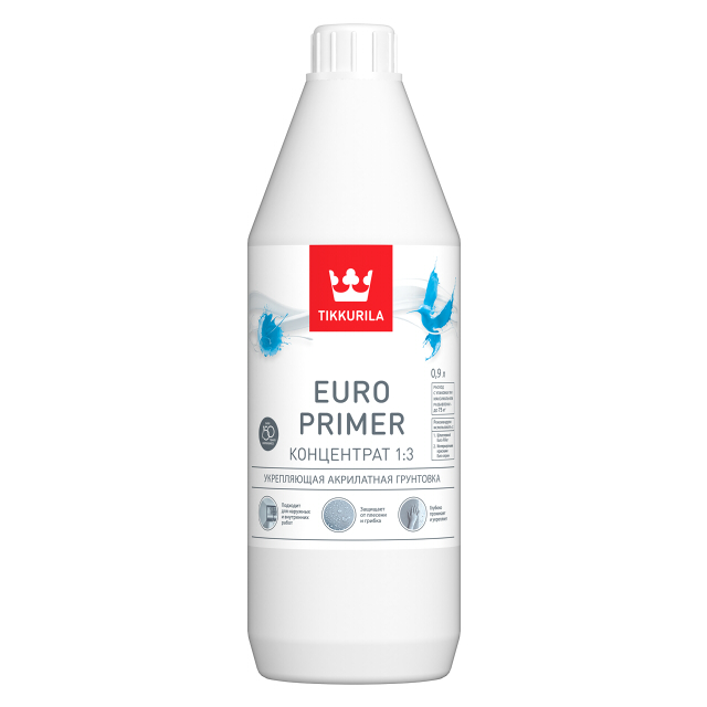 грунтовка TIKKIVALA Euro Primer акрилатная 0,9л, арт.700001236