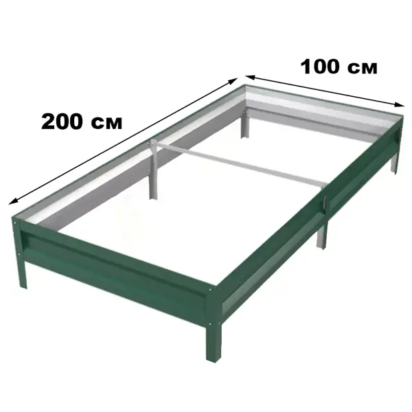 Грядка садовая 200x100x20 см цвет зеленый