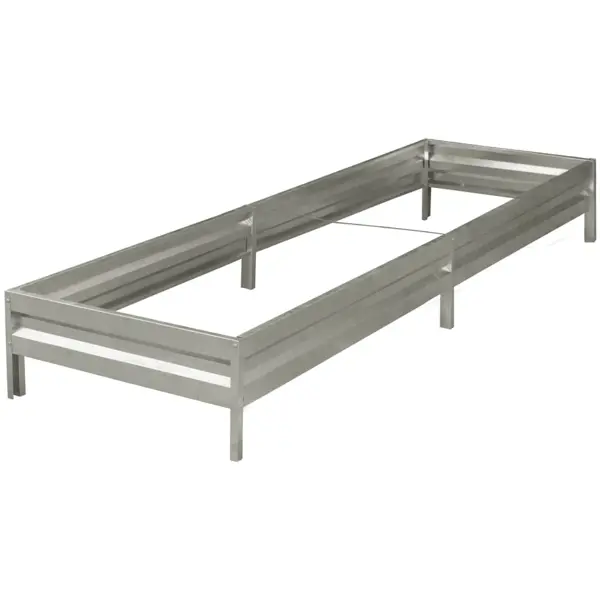 Грядка садовая 2x1x0.2 м сталь серый