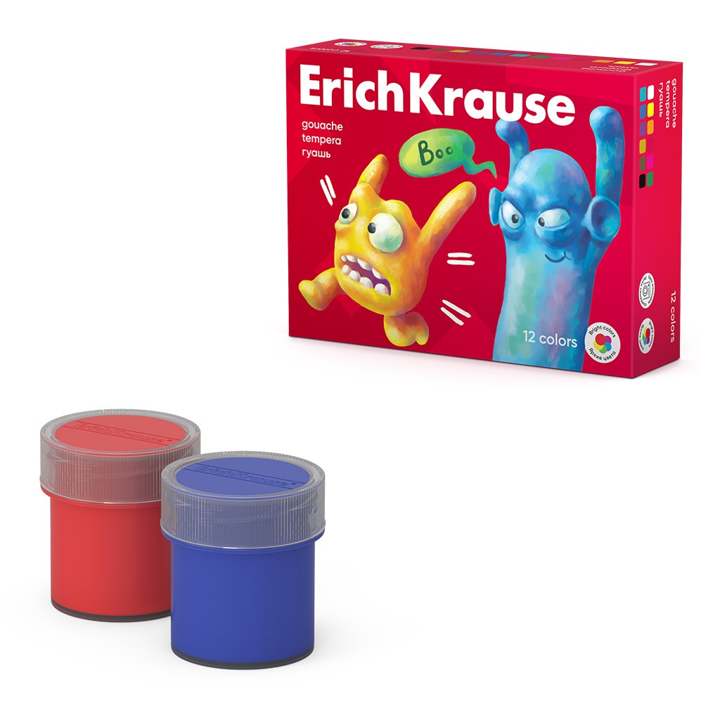 Гуашь Erich Krause 12х20 мл