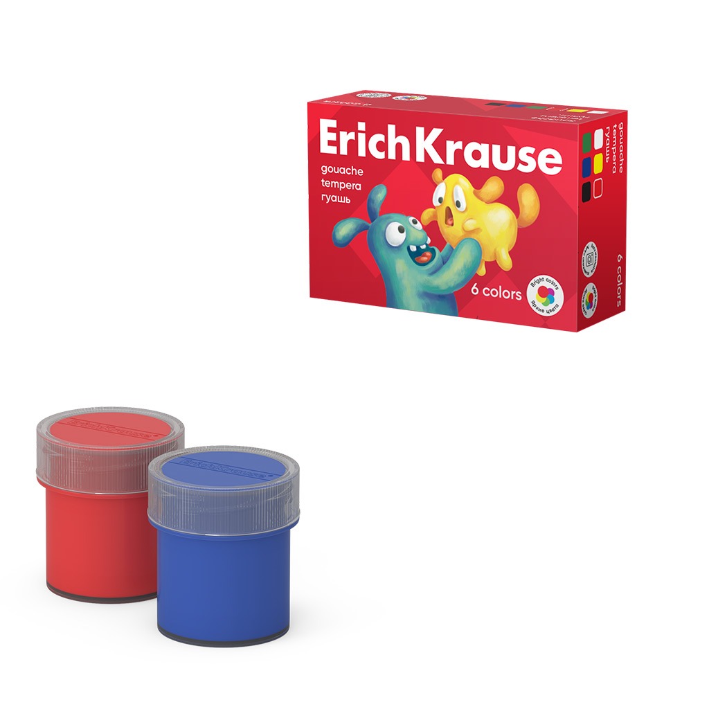 Гуашь Erich Krause 6х20 мл