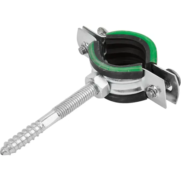 Хомут сантехнический Mayer 3/4" 25-28 мм со шпилькой 8x70 и дюбелем гайка M8
